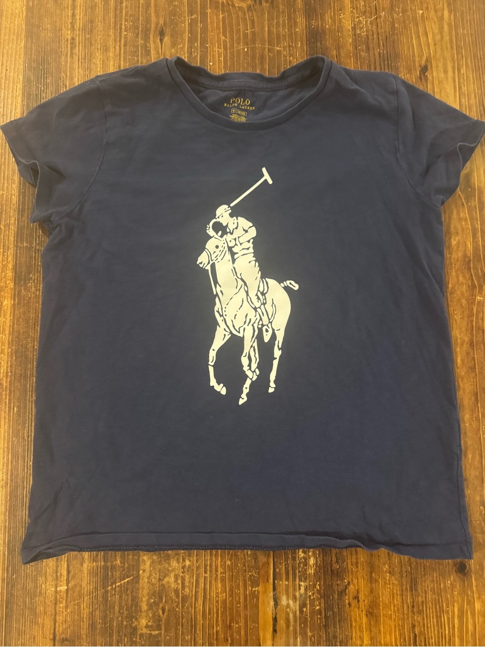 Polo by Ralph Lauren Navy Short-Sleeve Tee with White Polo Player Graphic